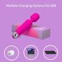 Luna Magic Wand Massager - Rechargeable Clitoral Waterproof Vibrator - 20 Patterns & 8 Intensities – Handheld, Quiet, Small, Powerful - Dildo Sex Toy for Couples, Men, Women & Females - Hot Pink