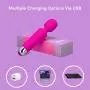 Luna Magic Wand Massager - Rechargeable Clitoral Waterproof Vibrator - 20 Patterns & 8 Intensities – Handheld, Quiet, Small, Powerful - Dildo Sex Toy for Couples, Men, Women & Females - Hot Pink
