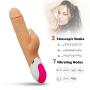 Realistic Dildo Thrusting Rabbit G-Spot Vibrator - Adorime Clitoris Vaginal Dual Stimulation Rechargeable Dildo Silicone Sex Toy for Women or Couples