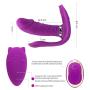 Electric 3 Sucking 8 Vibration G Spotter Clitorial Toy for Women Silicone Portable Waterproof Body Massger - Purple