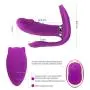 Electric 3 Sucking 8 Vibration G Spotter Clitorial Toy for Women Silicone Portable Waterproof Body Massger - Purple