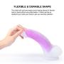 UTIMI Liquid Silicone Dildo Dong with Suction Cup and Ball 8.3 Inch