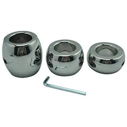 3 Size Heavy Stainless Steel Testicle Stretchers Massager V3133 Ring Metal Locking Pendant Ball Weight CBT 3 Size Heavy Stainless Steel Testicle Stretchers Massager V3133 Ring Metal Locking Pendant Ball Weight CBT