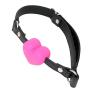 Eastern Delights Beginner Breathable Silicone Heart Open Locking Mouth Gags, Strapped Gags Ball Sex Toy