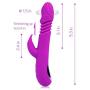 Lergo Heating Rabbit Vibrator Massager For Women, 7 Frequency, Thrusting Rotating Waterproof Handheld Massage Wand, Wireless USB Rechargeable Sex Toy For Adult Female, 9 Inch