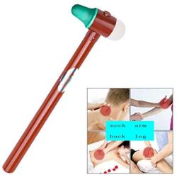 Health Manual Magnetic Massage Ball Hammer Back Meridian Tapping Massage Stick Rod Waist Leg Foot Arm Joint Neck Portable Best Gift Household Brown