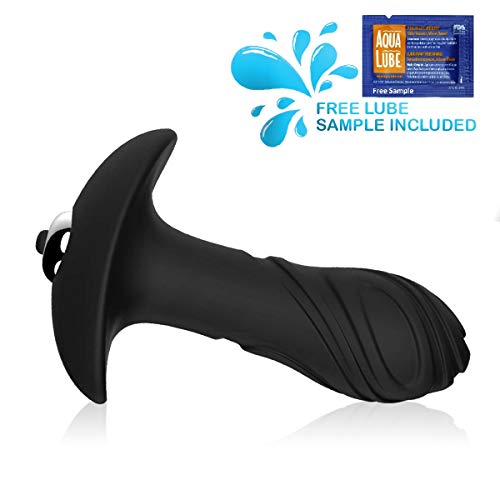 Vibrating Butt Plug Anal Sex Toy Waterproof Soft Silicon Butt Anal Plug with Removable Vibrator for Anal Pla