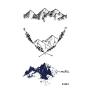 WYUEN 12 PCS/lot Mountain Temporary Tattoo Sticker for Women Men Fake Tatoo Body Art Adult Waterproof Stickers 9.8X6cm (FW12-08)