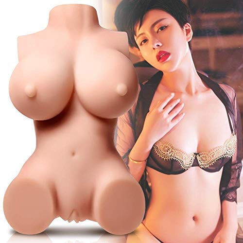 Lifelike Silicone TPE Sex Doll Male Masturbator Realistic Adult Sex Toy for Men Practice Pussy Ass with Soft Squeezable Silicone Breast for Man Masturbation