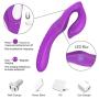 WEI EI Waterproof Dual Motor Silicone Vib Stimulator Remote Control 9 Speeds Msager USB Rechargeable for Women (Purple)