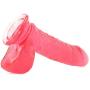 Doc Johnson Crystal Jellies - 7 Inch Realistic Cock With Balls - Strong Suction Cup Base - 7.2 in. Long and 1.7 in. Wide - Dildo, Pink