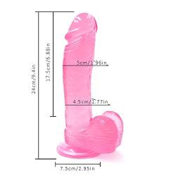 JSCRlove 8.66 Inch Soft-Ďîldɔ Massage Wand Waterproof Relax Massage Tools,Beginners Lifelike Suction Cup Tools Women Socks