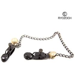 RYOZOCH Adjustable SM Nipple Clamps Fetish Teasers Breast Clit Sensual Bondage Restraint Kits (Clamps w/Chain, Style #1)