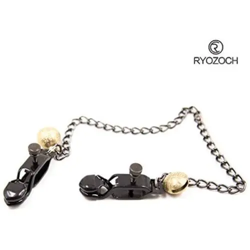 RYOZOCH Adjustable SM Nipple Clamps Fetish Teasers Breast Clit Sensual Bondage Restraint Kits (Clamps w/Chain, Style #1) RYOZOCH Adjustable SM Nipple Clamps Fetish Teasers Breast Clit Sensual Bondage Restraint Kits (Clamps w/Chain, Style #1)