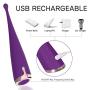 G-Spot Vibrator, Enlove, Clitoral Nipple Vagina Silicone Vibrator with 10 Rotating Vibration Modes, Waterproof Adult Sex Toys for Women Female Ejaculation and Couples Play, Purple