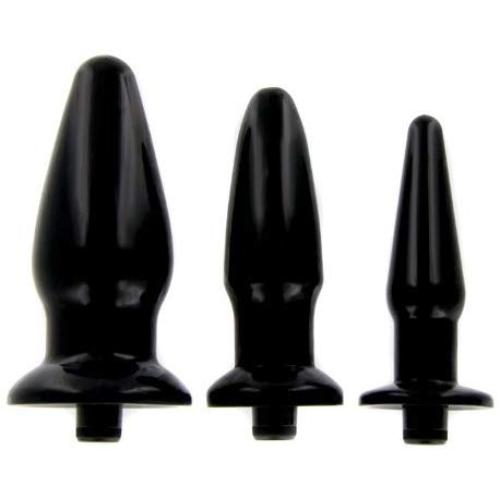 Silicone Vibrating Butt Plug, Small, Black