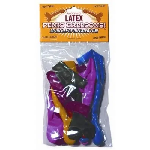 20 Inches of Inflatable Fun Penis Balloons - Bag of 8 20 Inches of Inflatable Fun Penis Balloons - Bag of 8
