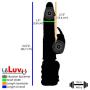 Copper Ribbed LeLuv Rabbit Vibrator Bundle with Mini Bullet Massager