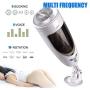 Erjolyas- Man Gift Watch T-Shirt Intelligent Automatic Pǐston Automatic Cup Deep 400Times/Min and 10 Pattern Throat Suck Lick Knead Soft Oral Cup Electric