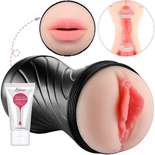 Masturbation Sleeve Toy Male Masturbators Blow Job Stroker with Realistic Vagina and Mouth,Utimi Men Double Sided Pocket Pussy for Intense Stimulation