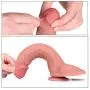 SXOVO Liquid Silicone G-spot Stimulator, 9.8 inch Double Layered Fake Penis with Strong Suction Cup for Hands-Free Play, Huge Realistic Dildo Anal Sex Toys for Women