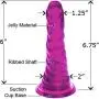 Jelly Corkscrew Dong with Suction Cup 6 Inch Seductive Violet Jelly Corkscrew Dong with Suction Cup 6 Inch Seductive Violet