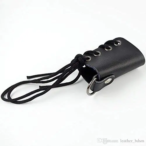 Teriya PVC Leather Penis Sleeve Male Cock Restraint Ball Stretcher Sex Toys For Men 10pcs/lot wholesale(1pc)