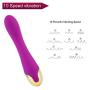 Waterproof Vibrator Dildo for Women with 10 Vibration Modes, EVERFUN Silicone G Spot Vibrator Clitoris Stimulator Adult Sex Toys (Purple)