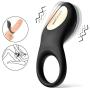 EROCOME Full Silicone Vibrating Sagitta Cock Ring - Waterproof Rechargeable Penis Ring Vibrator with 8 Modes - Sex Toy for Male or Couples (Black)