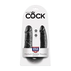 Pipedream King Cock M Double Trouble, Black