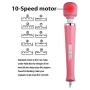 Finever Whole Body Massager Wand Back Foot Leg Aches Pains Sports Recovery Muti Speeds (Pink Color)