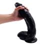 12 Inch Realistic Dildo, Body-Safe Material Lifelike Huge Penis with Strong Suction Cup for Hands-Free Play, Flexible Cock Adult Sex Toys for Women (Black)