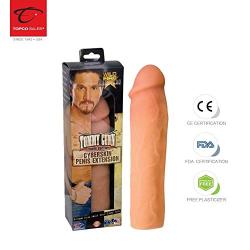 Topco Sales Tommy Gunn Be Him Cyberskin Penis Extension, Cock sleeve, Size and pleasure Enlager&Enhancer, Proven body-safe Stretchy Material, Ultra-soft, Water-based Lube Applicative for Men & Couple