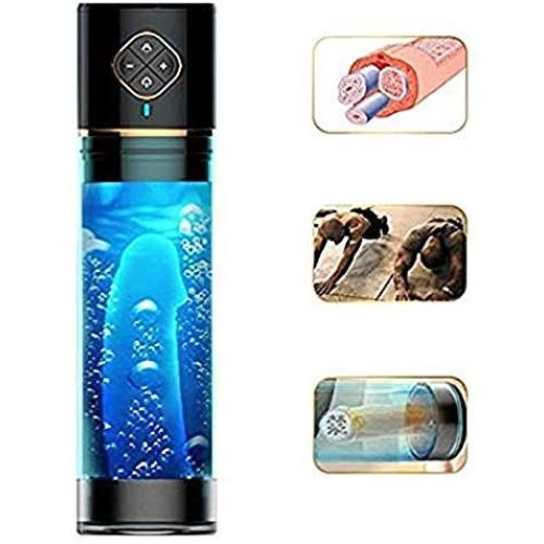 Yikiop Male Electric Automatic Effective Enlarge Enhancement Men Bigger Pê~NIS Growth Power Vâcuum Pu-mp Male Enhancement Enlarger with Sleeve Men Deluxe Toy Best Gift