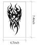 Temporary Tattoos Big Tribal Totem Tattoo Sticker for Men Women Black Large Body Art Makeup Fake Tattoo Waterproof Removable (Pattern5)