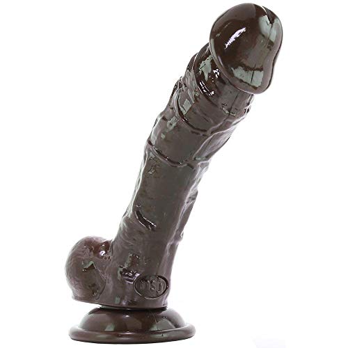 8" Dildo, Black and JO H20 Water Based Lube (1oz)