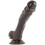 8" Dildo, Black and JO H20 Water Based Lube (1oz)