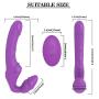 Best Vigina Strapless Vibrartor Women 9 Speed Double ViBrantor Lesbian Remote Control Adult Sexy Toy for Female Couples,Purple