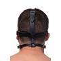 Strict Leather Black Gag and Blindfold Head Harness