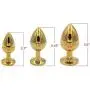 NewMaxer 3PCS Golden Stainless Steel Metal Anal Plug Diamonds Metal Plated Jeweled Sexy Anal Stopper NewMaxer 3PCS Golden Stainless Steel Metal Anal Plug Diamonds Metal Plated Jeweled Sexy Anal Stopper
