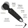 HAZURE Mini Wand Massager with 20 Magic Vibration Modes, Whisper Quiet, Waterproof, Handheld, Cordless for Neck Shoulder Back Body Massage, Sports Recovery & Muscle Aches - Black Mini