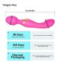 G-Spot Waterproof USB Rechargeable Dual Motors Dildo Vibrator for Clitoral Stimulator, 10 Powerful Vibrations for Wand Massager Stick, Adult Sex Toys for Women Men Male Female Couples Play, Pink
