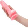 Pure Love 7.5 Inch Silicone Dildo with Suction Cup, Glow in The Dark Pink Dong, Adult Sex Toy, Marble Pattern, Full Silicone Harness Compatible