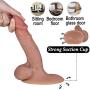 BEING FETISH Dual Skin Realistic Silicone Dildo Natural Flesh Premium Sex Toy Penis with Suction Base, Insertable 6 inches