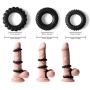 Penis Ring Set for Couples Sex, PALOQUETH Cock Rings Set Sex Toy for Men with Premium Stretchy Silicone for Longer Harder Stronger Erection (1 Pkg / 4 Rings)