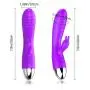 USB Cable Rechargeable Quiet Waterproof Dual Motor Soft 30-Speed Wireless Vibrate Wand Body Aches Pains Best Rated for Travel Gift Massager (Purple)