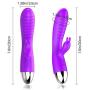 Cordless Dual Motor Quiet Soft Wireless USB Recharging 30-Speed Vi-bration Body Aches Pains Recovery Simple and Convenient Wand -Purple