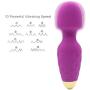 Power Portable Wand Massager, Wireless Waterproof USB Rechargeable Massager Wand with 10 Modes Vibration,Mini Frequency for Muscle Aches & Sports Recovery