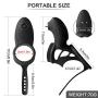 Vibrating Cock Ring Vibrator with Mini Tongue Vibrator Sex Toys for Male or Couples, Wireless Control 10-Speed Silicone Penis Ring Enhancer C Ring Vibrator Male Masturbator for Longer Harder Erections