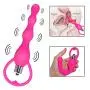 2 Pack Soft Silicone Vibrating Anal Beads Waterproof Handheld Massagers for Women